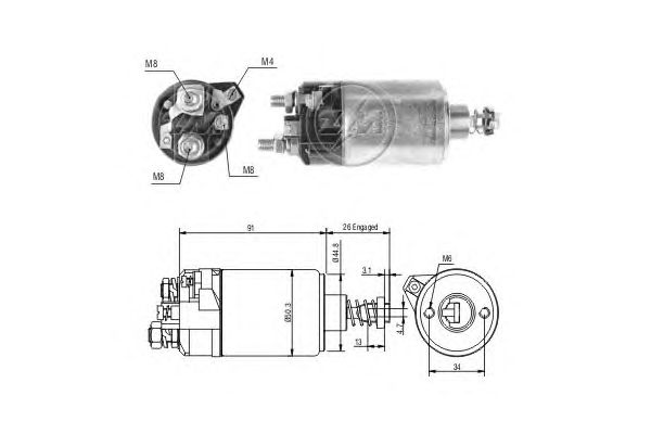 Solenoid, electromotor