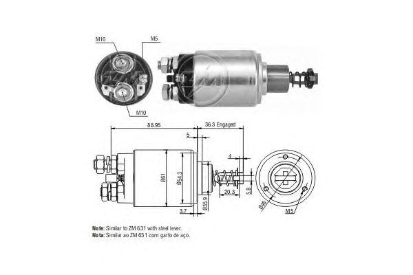 Solenoid, electromotor