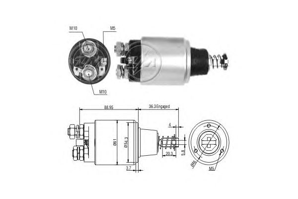 Solenoid, electromotor