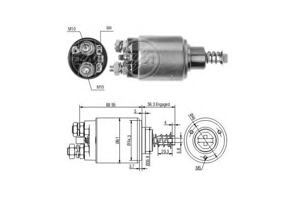 Solenoid, electromotor