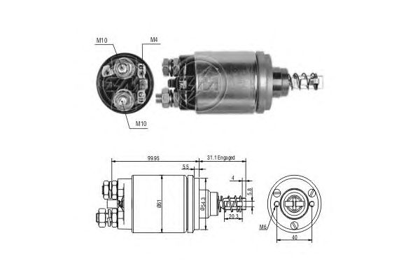 Solenoid, electromotor