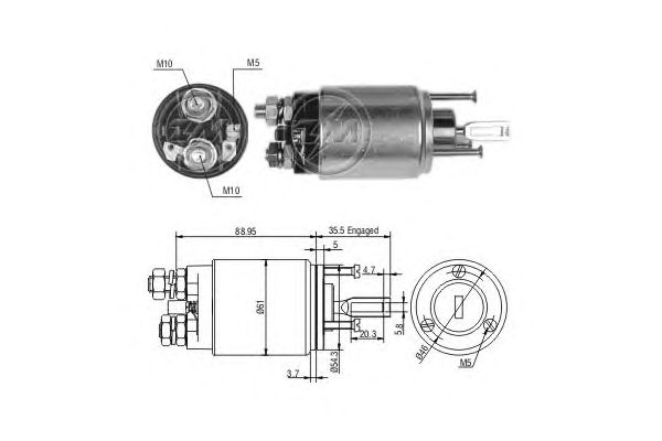 Solenoid, electromotor