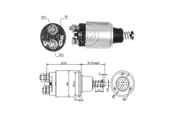 Solenoid, electromotor