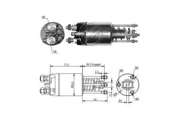 Solenoid, electromotor