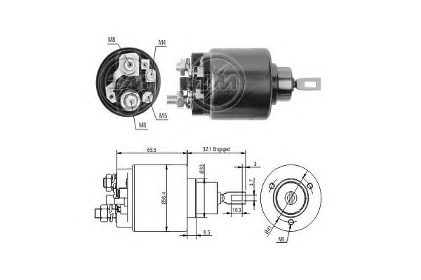 Solenoid, electromotor