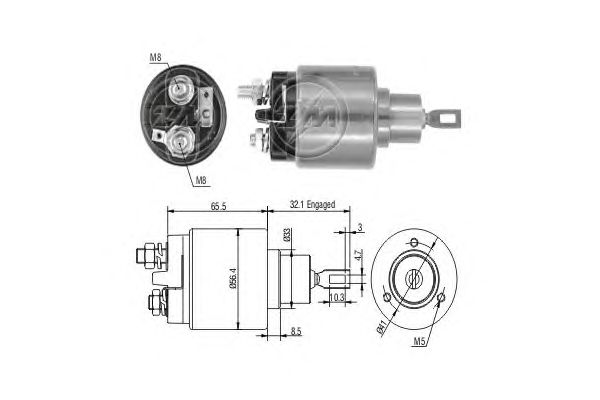 Solenoid, electromotor