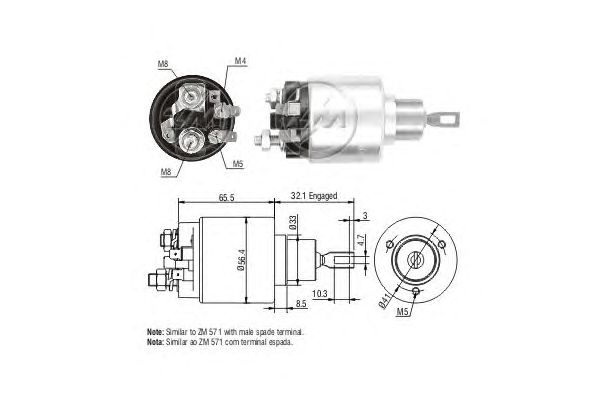 Solenoid, electromotor