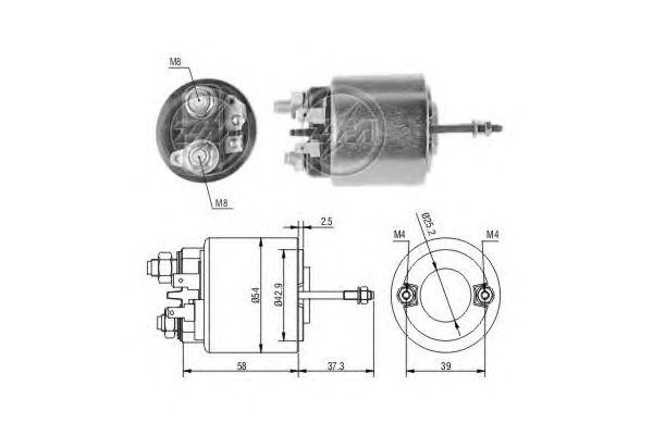 Solenoid, electromotor