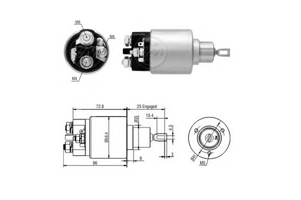 Solenoid, electromotor