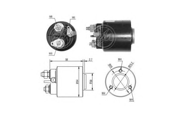 Solenoid, electromotor