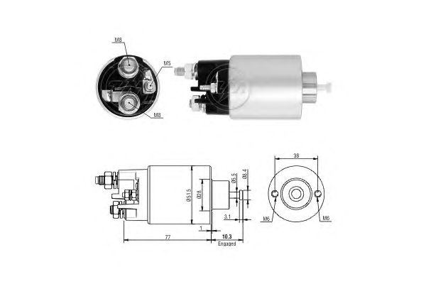 Solenoid, electromotor