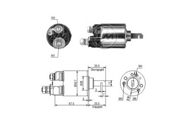 Solenoid, electromotor