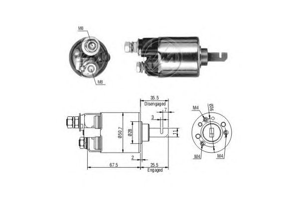 Solenoid, electromotor