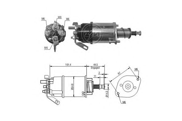 Solenoid, electromotor