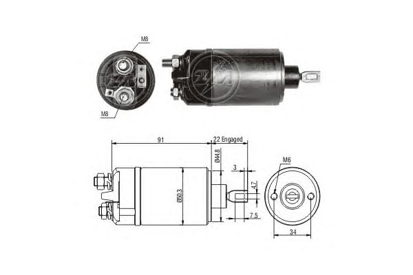 Solenoid, electromotor