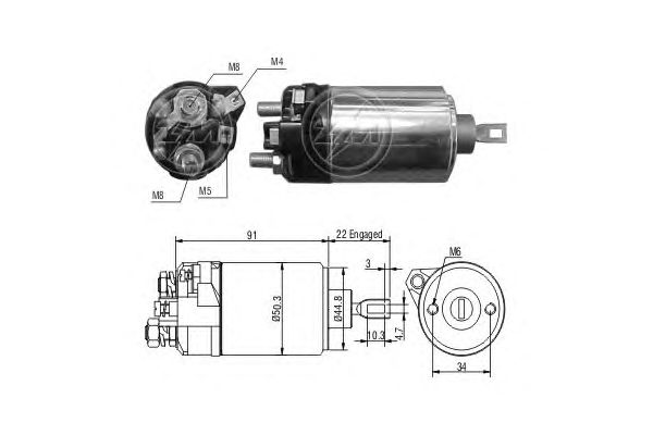 Solenoid, electromotor