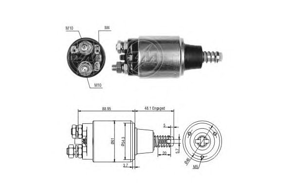 Solenoid, electromotor