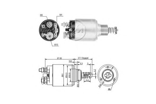 Solenoid, electromotor