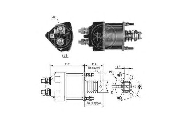 Solenoid, electromotor