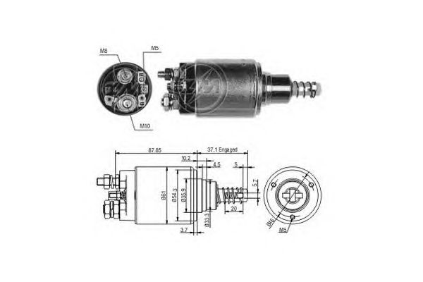 Solenoid, electromotor