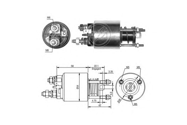 Solenoid, electromotor