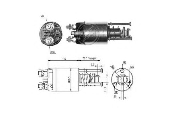 Solenoid, electromotor