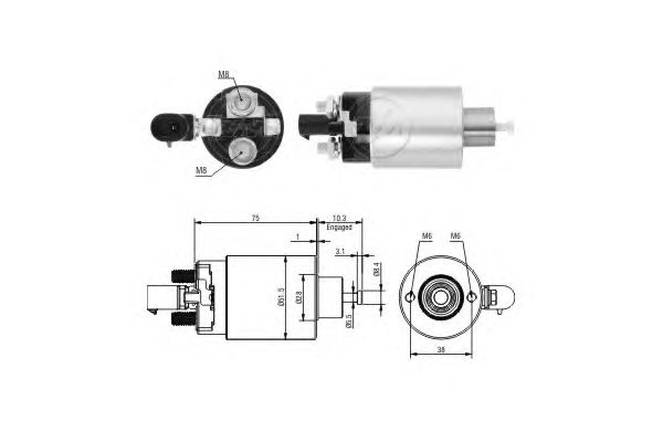 Solenoid, electromotor