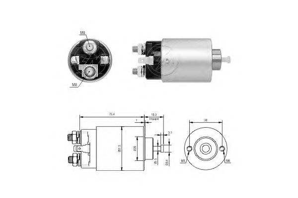 Solenoid, electromotor