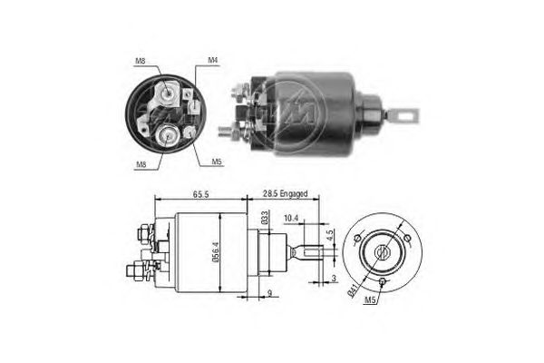 Solenoid, electromotor