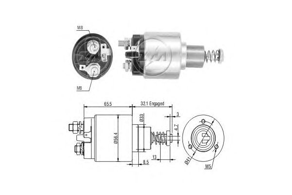 Solenoid, electromotor