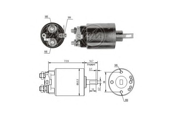 Solenoid, electromotor