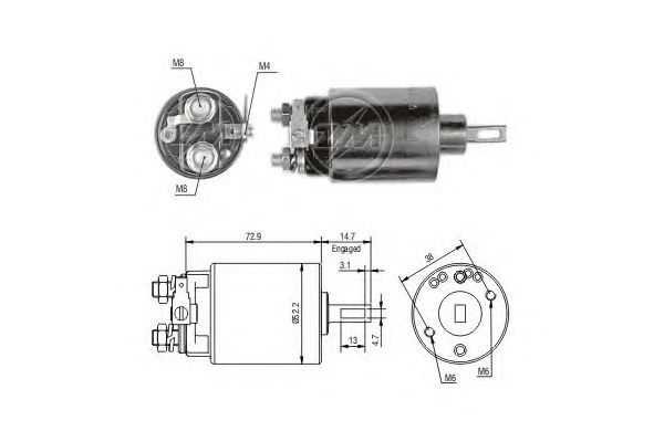 Solenoid, electromotor