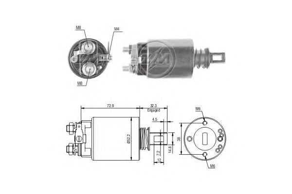 Solenoid, electromotor