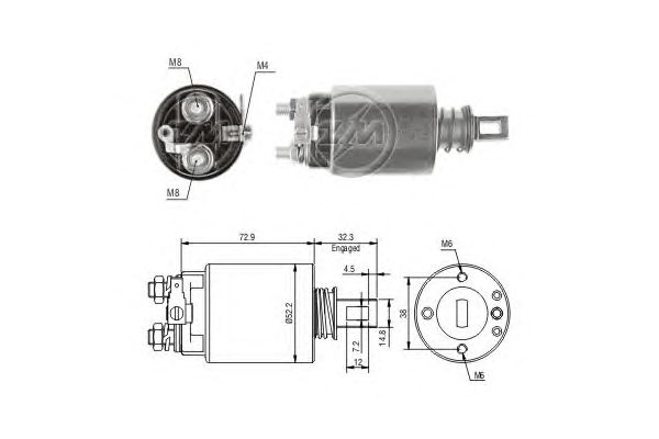 Solenoid, electromotor