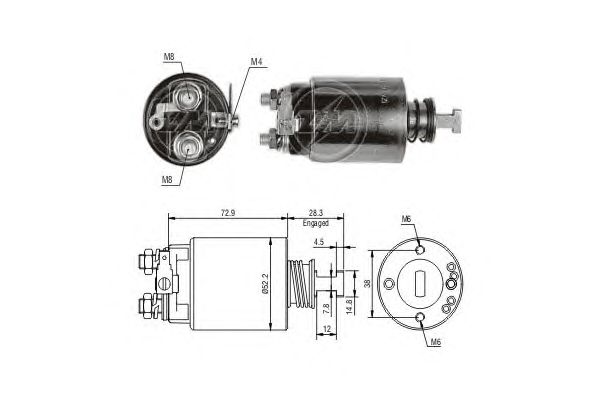 Solenoid, electromotor