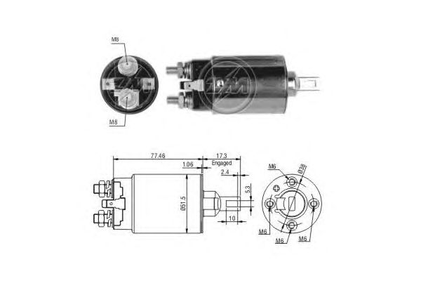 Solenoid, electromotor