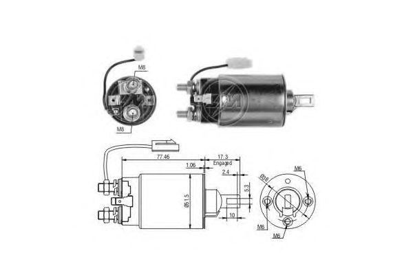 Solenoid, electromotor