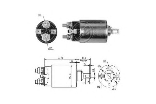 Solenoid, electromotor