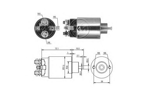 Solenoid, electromotor