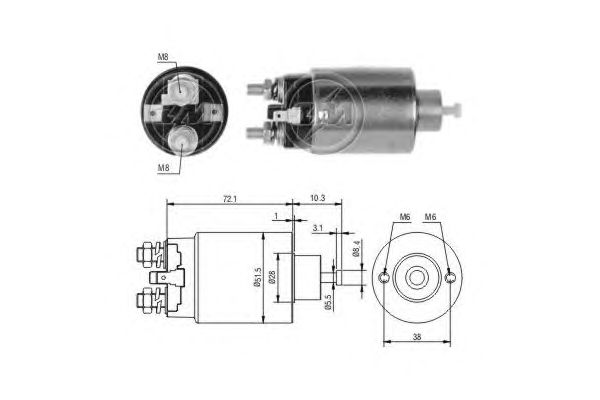 Solenoid, electromotor