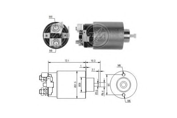 Solenoid, electromotor