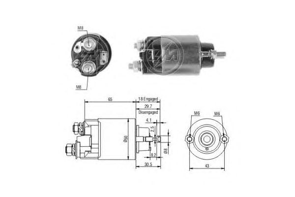 Solenoid, electromotor