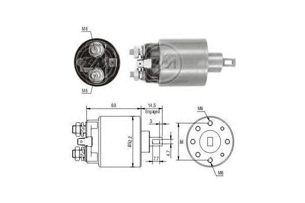 Solenoid, electromotor