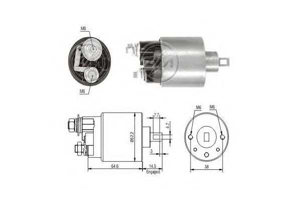 Solenoid, electromotor