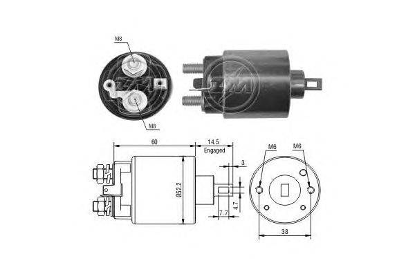 Solenoid, electromotor