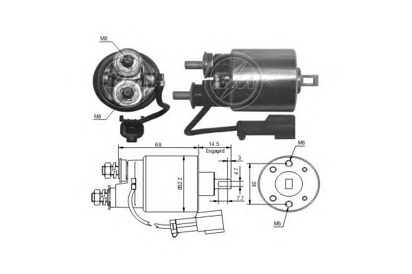 Solenoid, electromotor