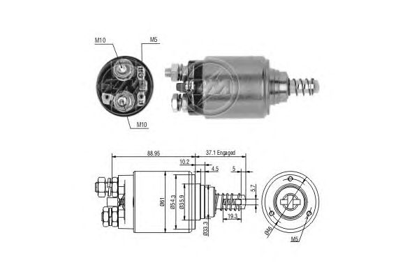 Solenoid, electromotor