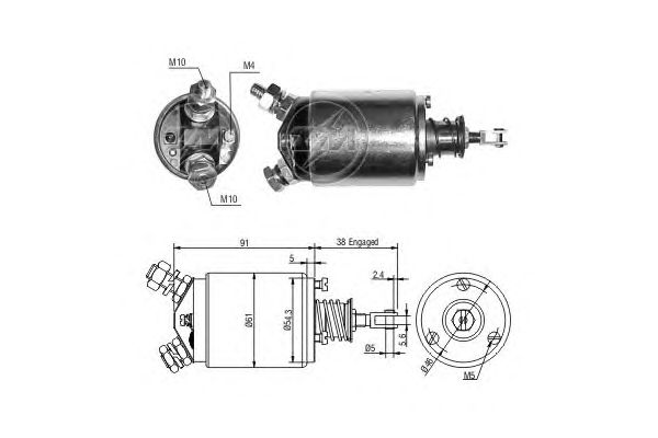 Solenoid, electromotor