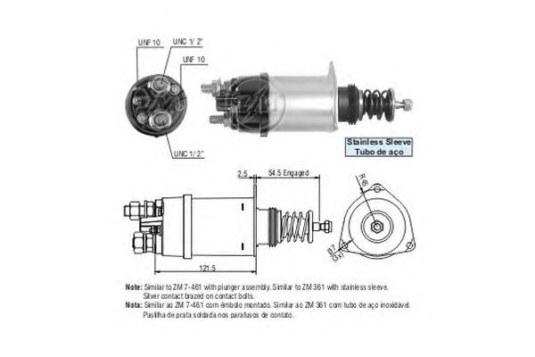 Solenoid, electromotor