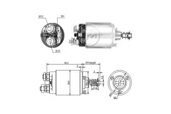 Solenoid, electromotor